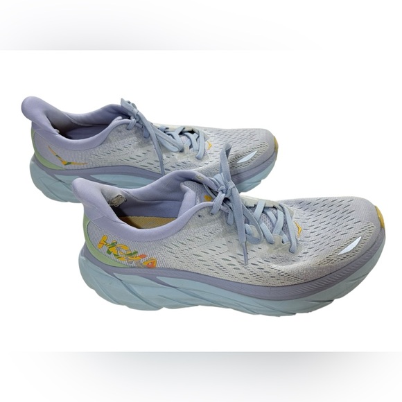 Hoka One Clifton 8 Running Shoe Women’s Baby Lavender/Smoke Green Sz9.5 - Picture 2 of 15